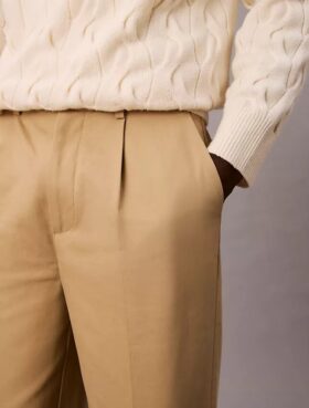90s Straight Pleated Chino Housut