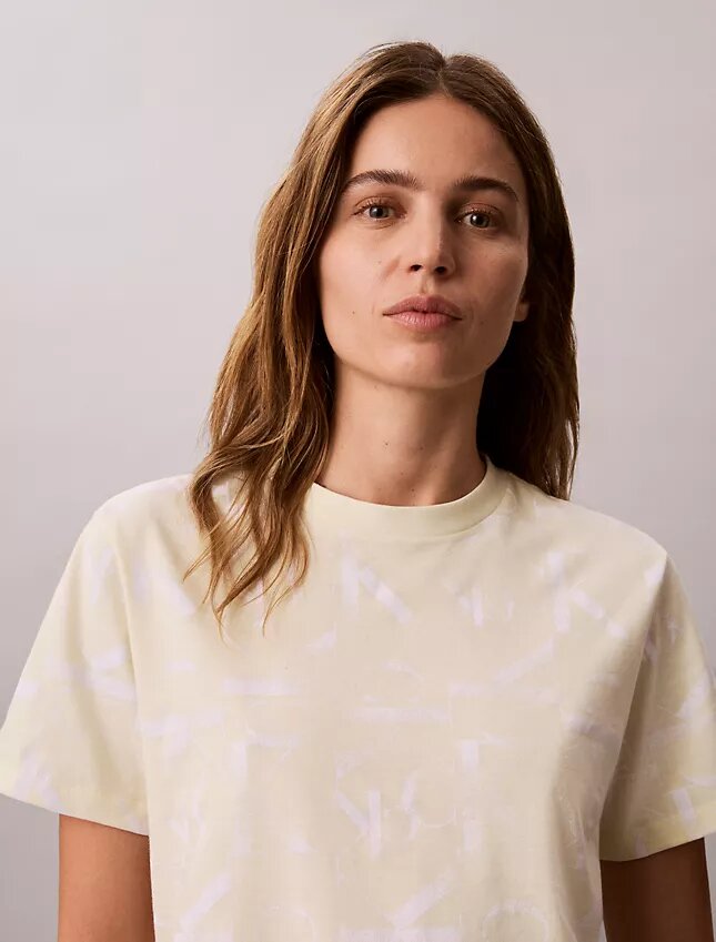 Allover Faded Monogram Classic T-paita Allover Faded Monogram Classic T-paita