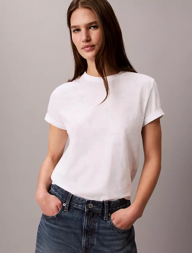 Allover Faded Monogram Classic T-paita Allover Faded Monogram Classic T-paita