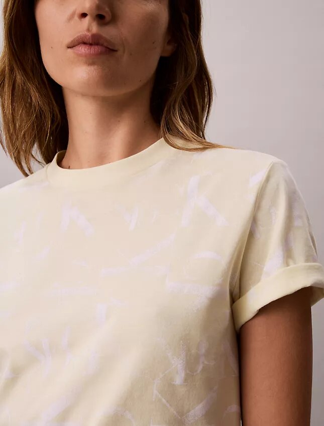 Allover Faded Monogram Classic T-paita Allover Faded Monogram Classic T-paita
