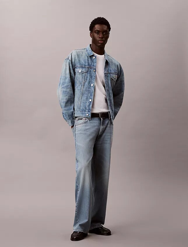 Allover Monogram 90S Denim Trucker Jacket Allover Monogram 90S Denim Trucker Jacket