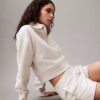 Arkistologolla varustetut fleece-shortsit Arkistologolla varustetut fleece-shortsit