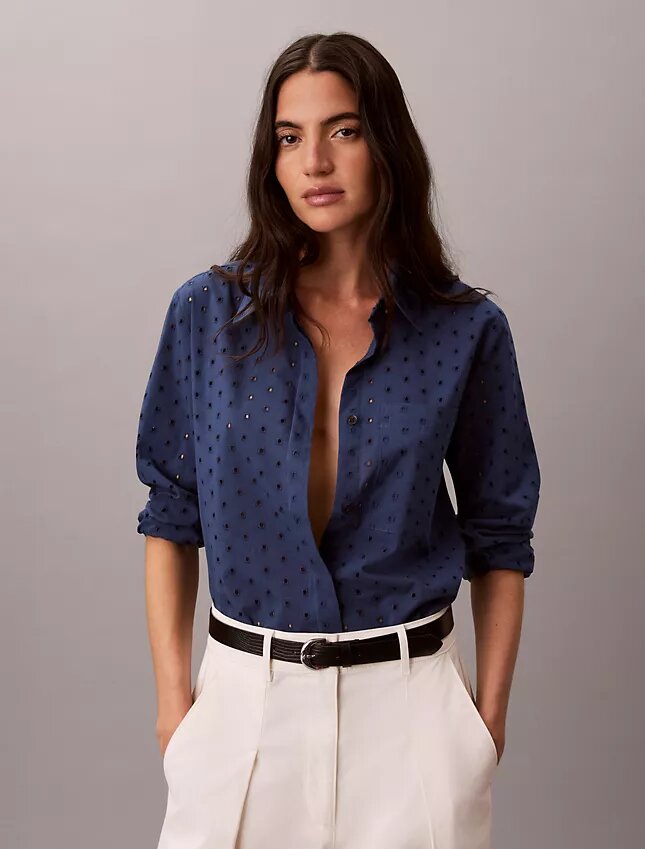 Broderie Anglaise -napituspaita Broderie Anglaise -napituspaita