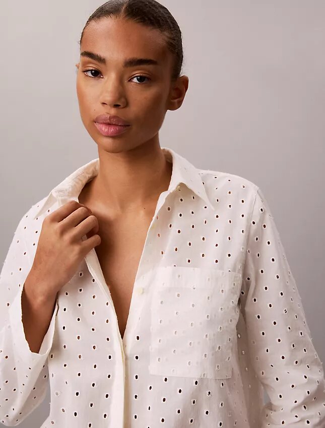 Broderie Anglaise -napituspaita Broderie Anglaise -napituspaita