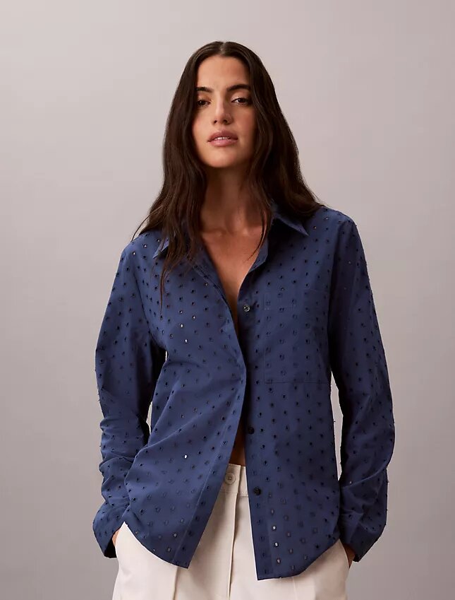 Broderie Anglaise -napituspaita Broderie Anglaise -napituspaita