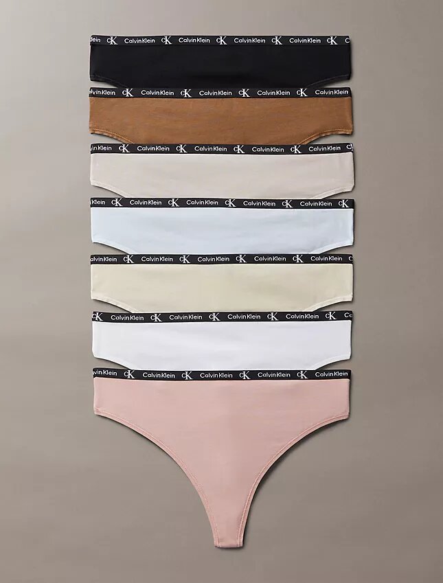 Calvin Klein 1996 Cotton Stretch 7-pakkaus Moderni Thong Calvin Klein 1996 Cotton Stretch 7-pakkaus Moderni Thong