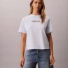 Calvin Klein -logolla varustettu suorakaiteen muotoinen t-paita Calvin Klein -logolla varustettu suorakaiteen muotoinen t-paita