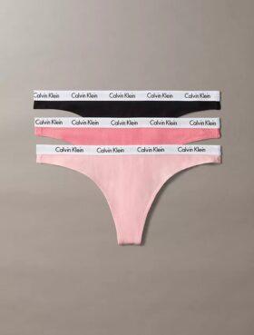 Carousel-puuvillainen Cotton Stretch ribbineulos 3-pakkaus Thong