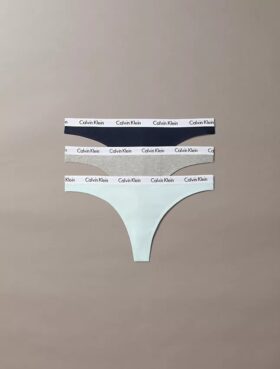 Carousel-puuvillainen Cotton Stretch ribbineulos 3-pakkaus Thong