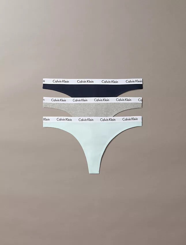 Carousel-puuvillainen Cotton Stretch ribbineulos 3-pakkaus Thong Carousel-puuvillainen Cotton Stretch ribbineulos 3-pakkaus Thong