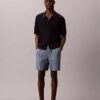 Chambray-vetoketjushortsit Chambray-vetoketjushortsit