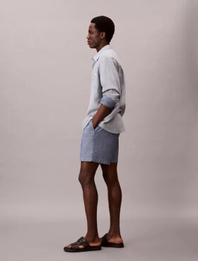 Chambray-vetoketjushortsit