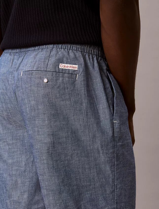 Chambray-vetoketjushortsit Chambray-vetoketjushortsit