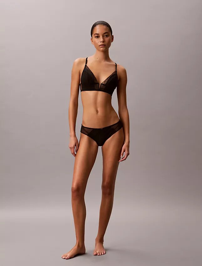 CK Black Geo Lace -kevyesti vuorattu kolmioliivi CK Black Geo Lace -kevyesti vuorattu kolmioliivi