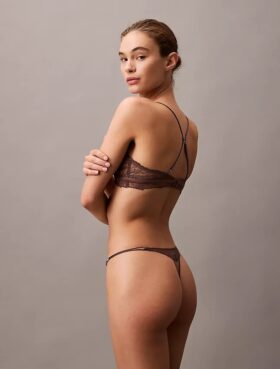 CK Black kukallinen pitsi-Thong