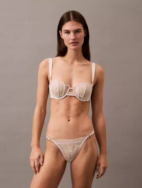 CK Black kukallinen pitsi, Unlined balconette-rintaliivi