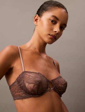 CK Black kukallinen pitsi, Unlined balconette-rintaliivi