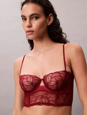 CK Black kukallinen pitsi, Unlined balconette-rintaliivi