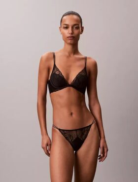 CK Black kukallinen pitsibikini