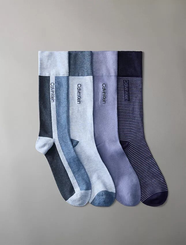 Colorblock Crew 4-pack -pukeutumissukat Colorblock Crew 4-pack -pukeutumissukat