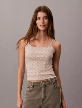 Contour Rib Allover Monogram -tankkitoppi