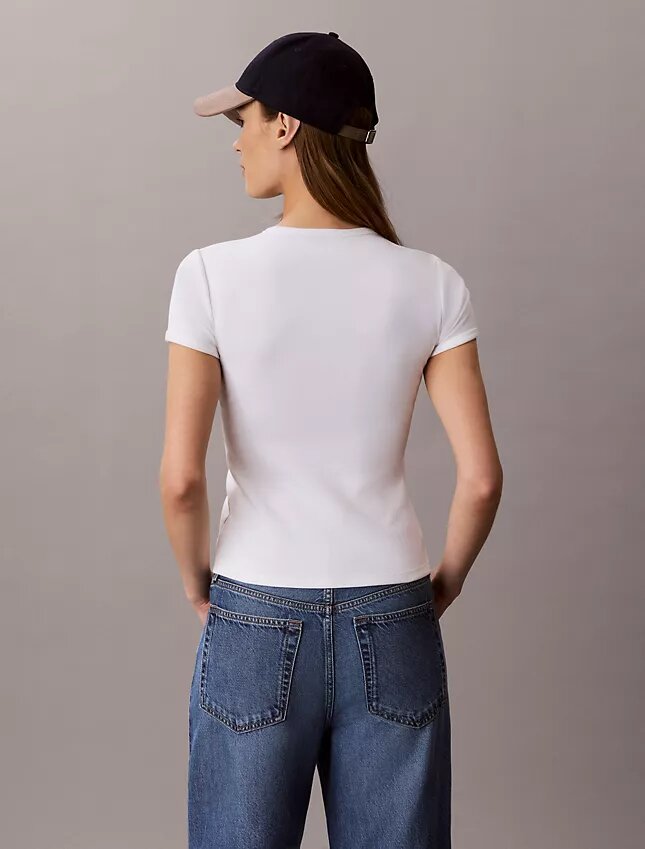 Contour Rib Logo Cropped Tee Contour Rib Logo Cropped Tee