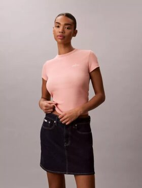 Contour Rib Logo Graphic Slim T-paita