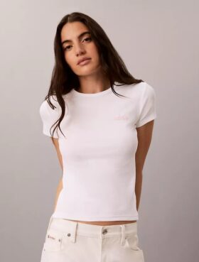 Contour Rib Logo Graphic Slim T-paita