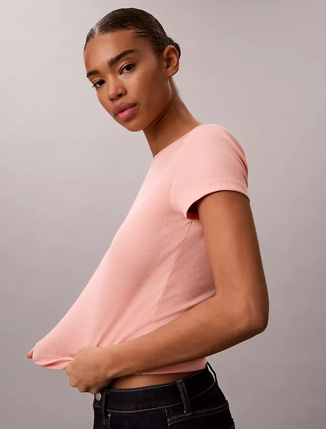 Contour Rib Logo Graphic Slim T-paita Contour Rib Logo Graphic Slim T-paita