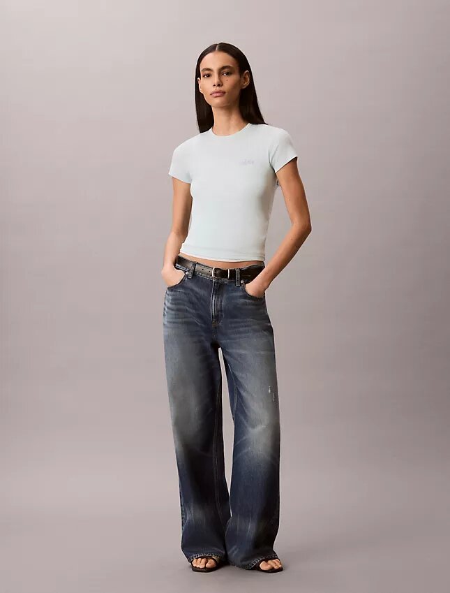 Contour Rib Logo Graphic Slim T-paita Contour Rib Logo Graphic Slim T-paita