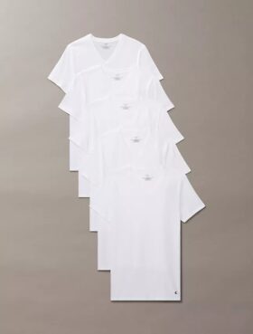 Cotton Classics 5-pack Classic Fit V-kaula-T-paita