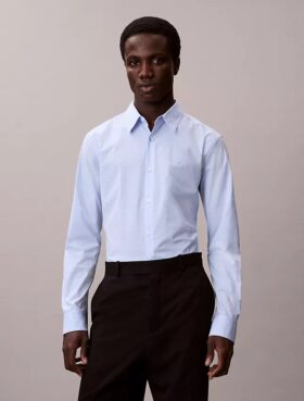 Cotton Stretch gingham-kuvioinen slim-fit-paita