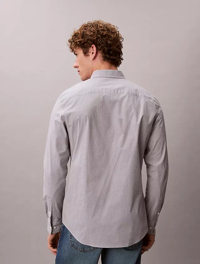 Cotton Stretch gingham-kuvioinen slim-fit-paita Cotton Stretch gingham-kuvioinen slim-fit-paita