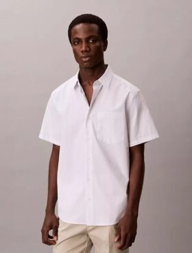 Cotton Stretch kapearaitainen napituspaita