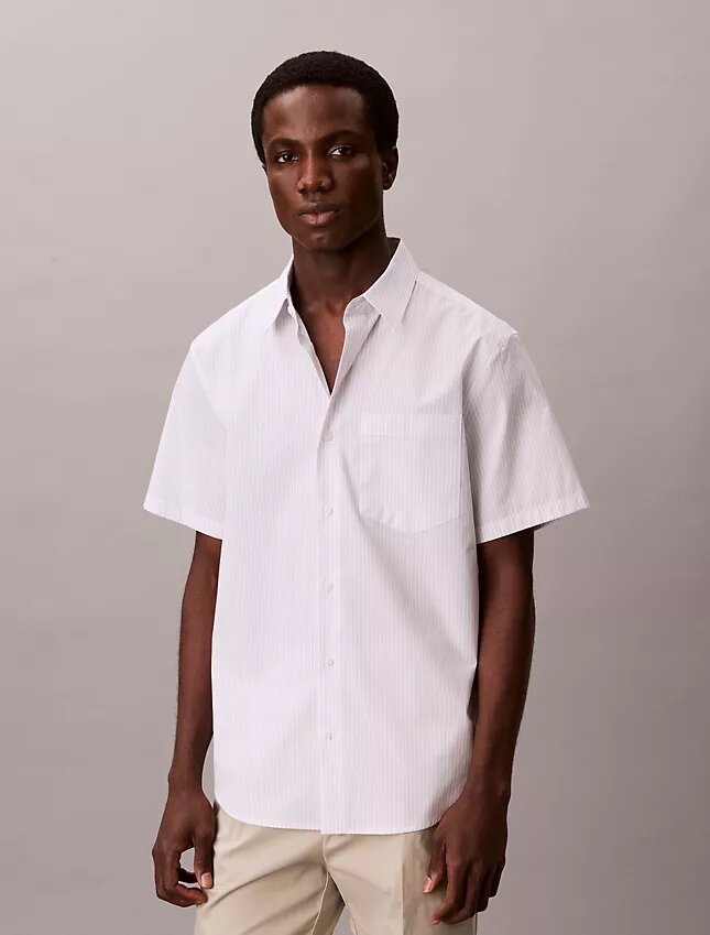 Cotton Stretch kapearaitainen napituspaita Cotton Stretch kapearaitainen napituspaita