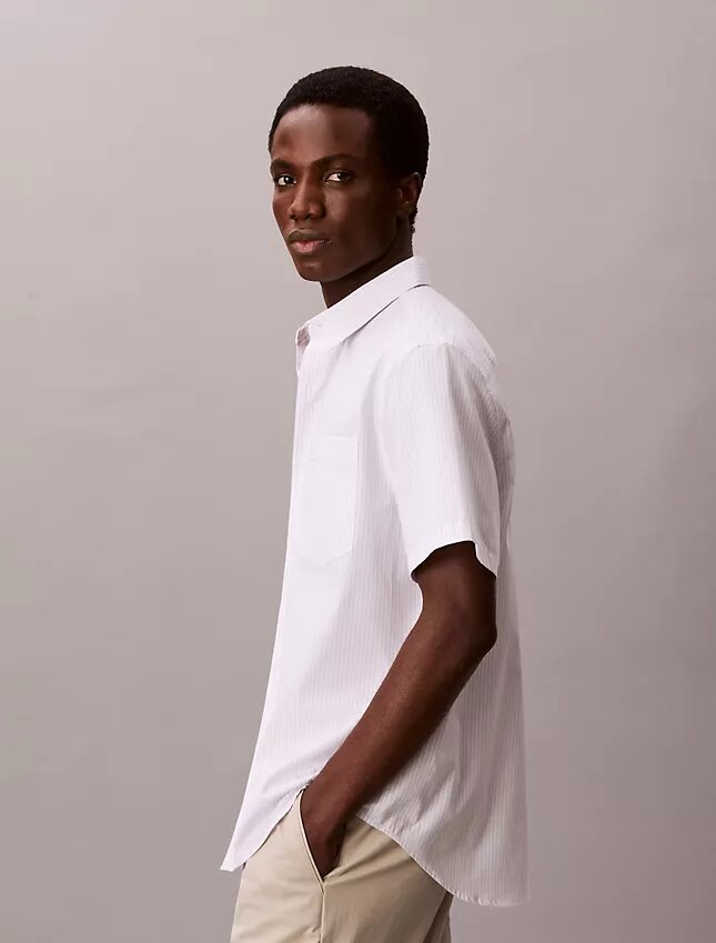 Cotton Stretch kapearaitainen napituspaita Cotton Stretch kapearaitainen napituspaita