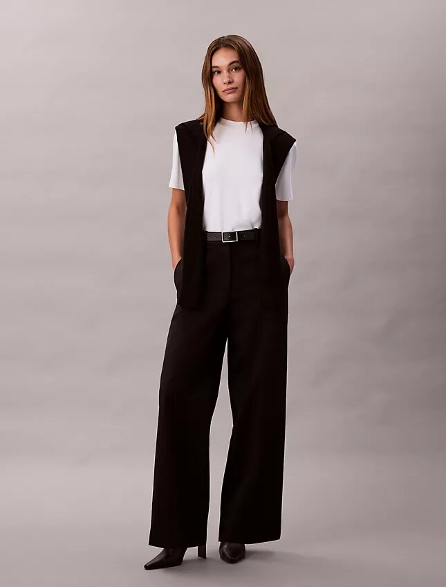 Cotton Stretch leveälahkeiset chinohousut Cotton Stretch leveälahkeiset chinohousut