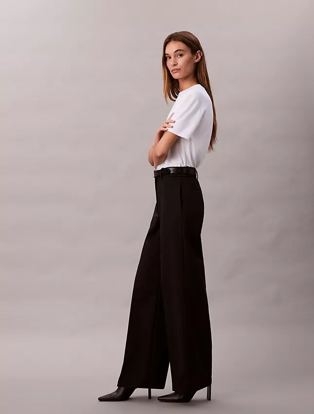 Cotton Stretch leveälahkeiset chinohousut Cotton Stretch leveälahkeiset chinohousut