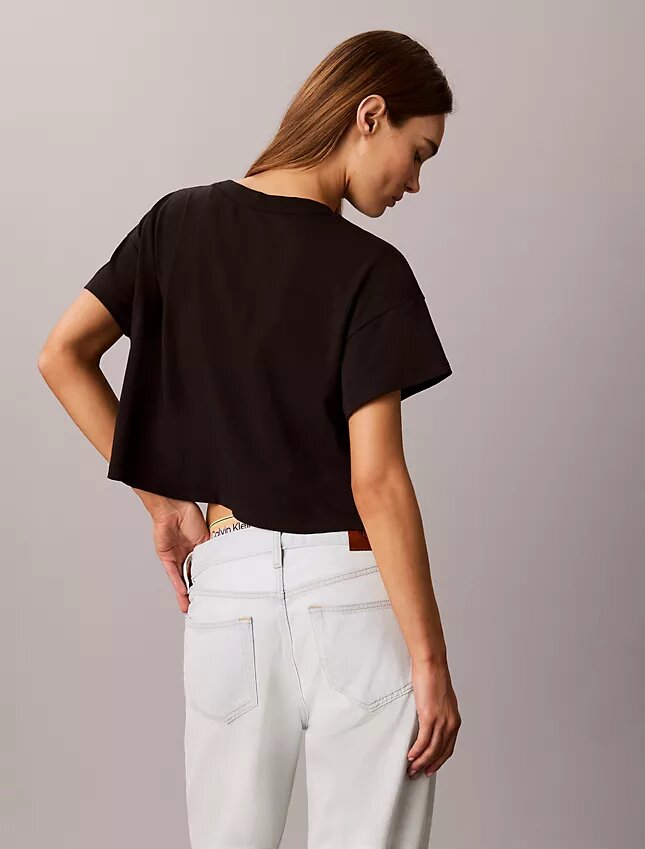Cotton Stretch Lounge Pride Boxy Crop Tee Cotton Stretch Lounge Pride Boxy Crop Tee