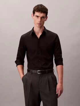 Cotton Stretch popliini, kapea napituspaita