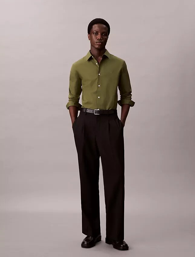 Cotton Stretch popliini-paita, slim-malli Cotton Stretch popliini-paita, slim-malli