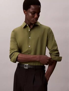 Cotton Stretch popliini-paita, slim-malli