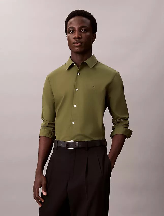 Cotton Stretch popliini-paita, slim-malli Cotton Stretch popliini-paita, slim-malli