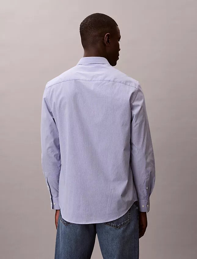 Cotton Stretch raidallinen klassinen napituspaita Cotton Stretch raidallinen klassinen napituspaita