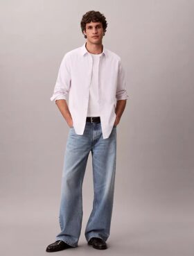 Cotton Stretch raidallinen Oxford-paita, klassinen napitus