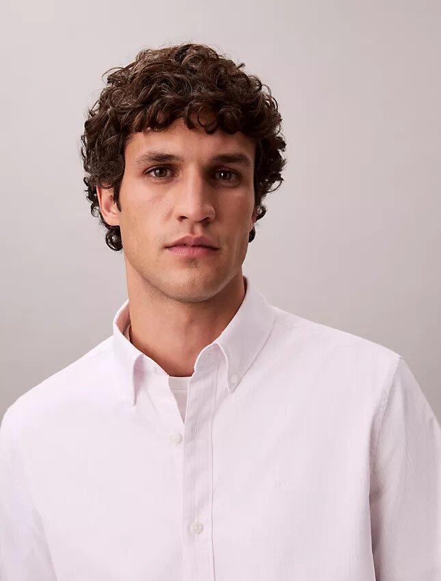 Cotton Stretch raidallinen Oxford-paita, klassinen napitus Cotton Stretch raidallinen Oxford-paita, klassinen napitus