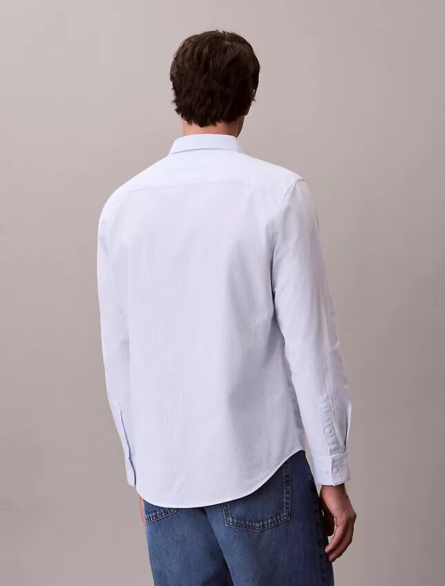 Cotton Stretch raidallinen Oxford-paita, klassinen napitus Cotton Stretch raidallinen Oxford-paita, klassinen napitus