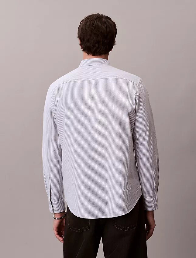 Cotton Stretch raidallinen Oxford-paita, klassinen napitus Cotton Stretch raidallinen Oxford-paita, klassinen napitus
