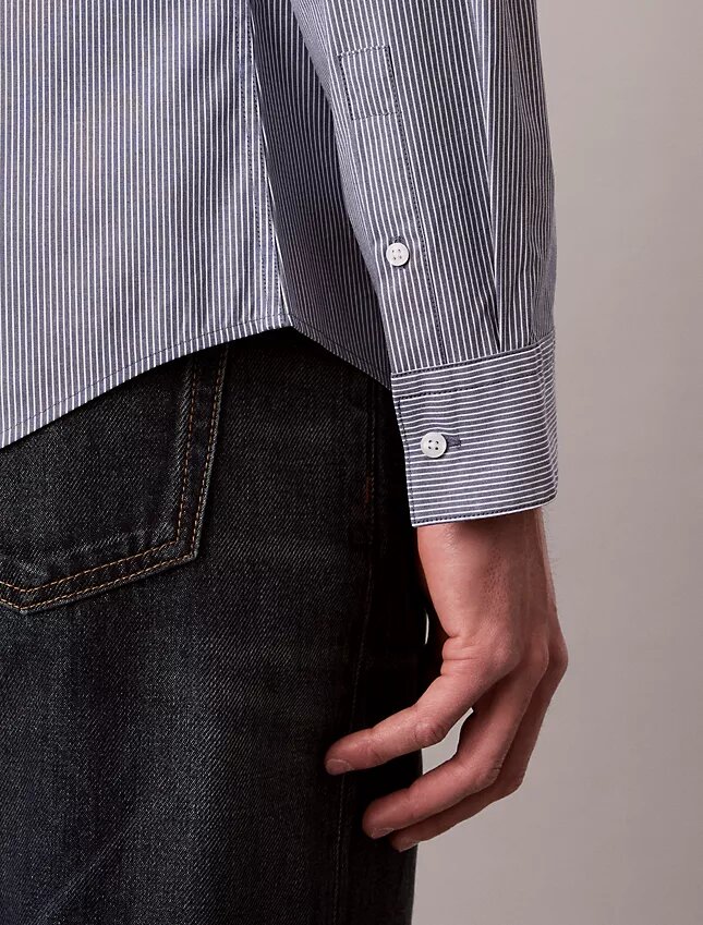 Cotton Stretch raidallinen slim-malliinen napituspaita Cotton Stretch raidallinen slim-malliinen napituspaita