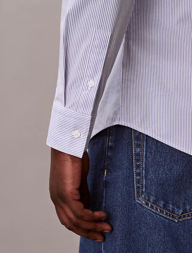 Cotton Stretch raidallinen slim-malliinen napituspaita Cotton Stretch raidallinen slim-malliinen napituspaita